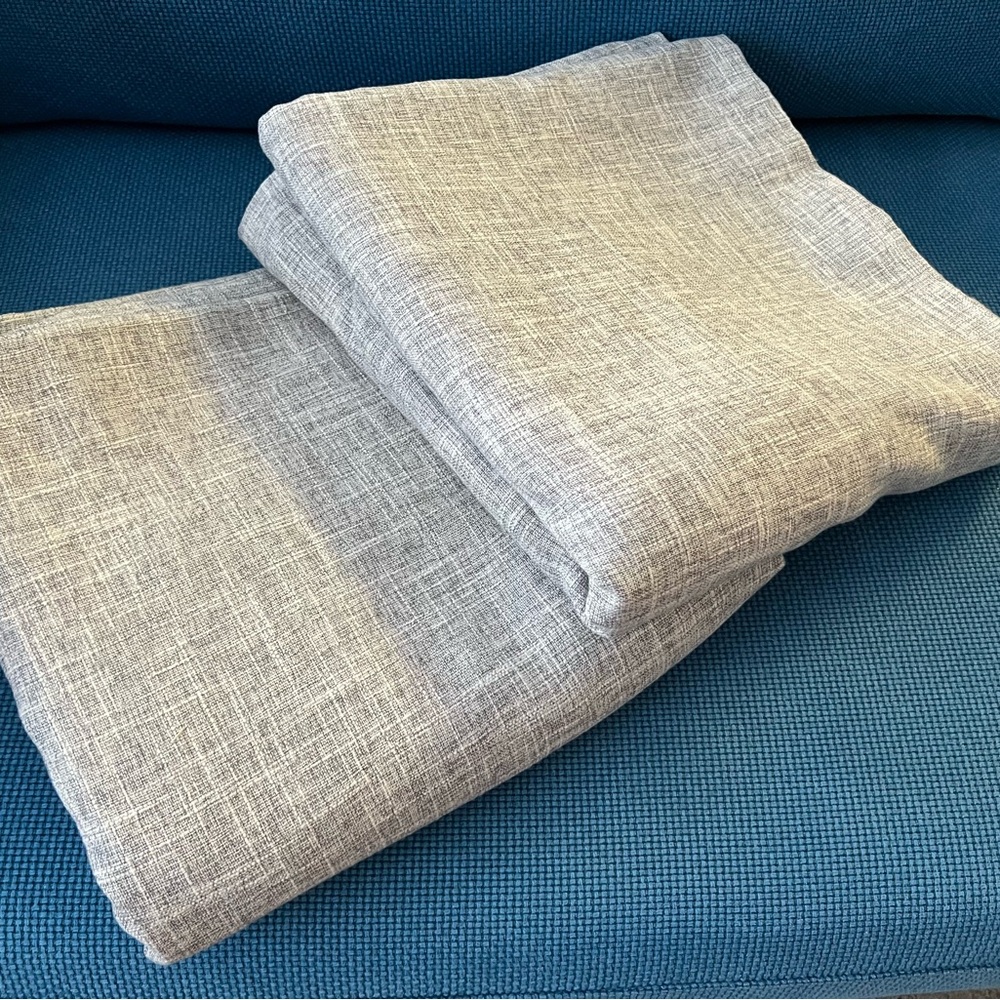 West Elm Textured Gray Drapes